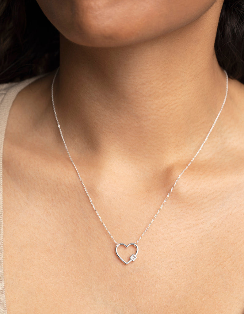 Sterling Silver Heart Pendant Necklace - Lovisa