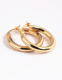 Gold Plated Thin Hoop Earrings - link has visual effect only