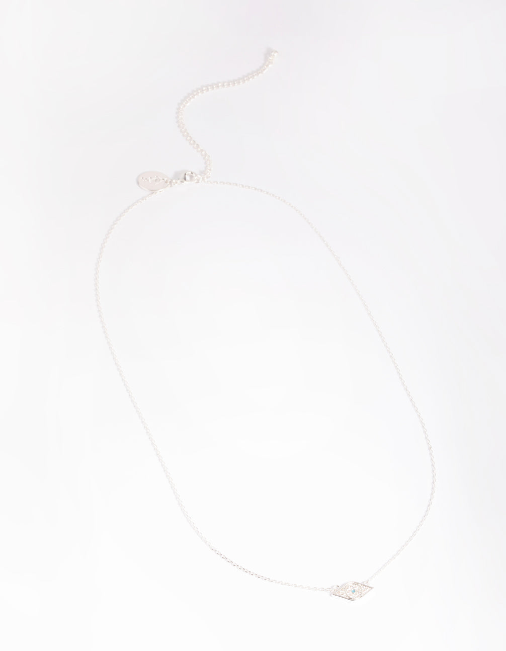 Silver Plated Evil Eye Pendant Necklace