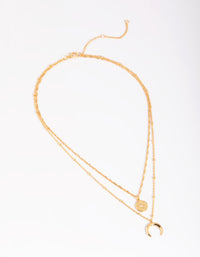 Gold Plated Celestial Layered Necklace - link has visual effect only