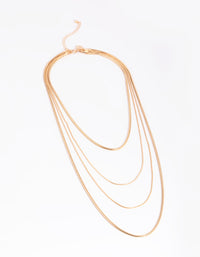 Gold Snake Chain Layered Necklace - link has visual effect only