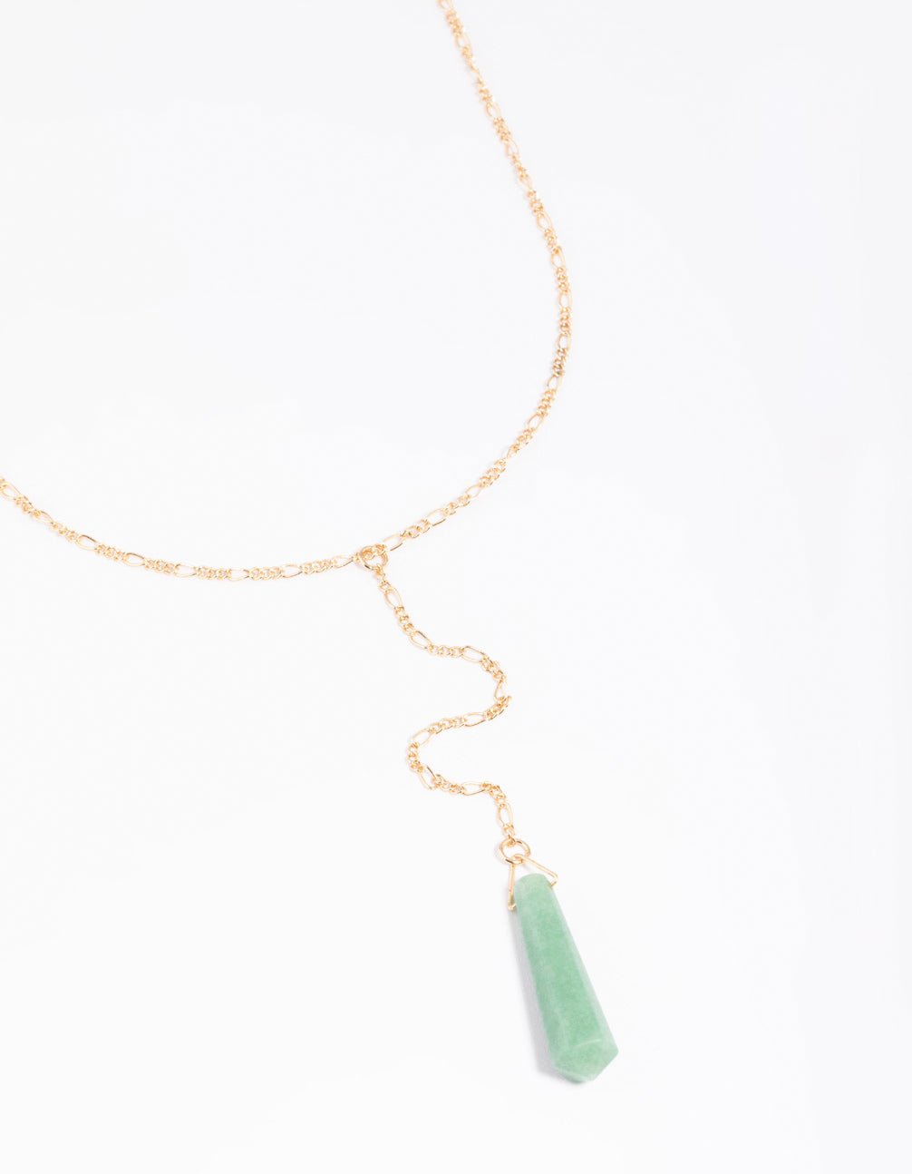Green Fluorite Shard Lariat Necklace