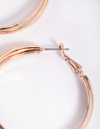 Rose Gold Twisted Hoop Earrings - link has visual effect only
