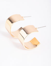 Gold Wide Hoop Earrings - link has visual effect only