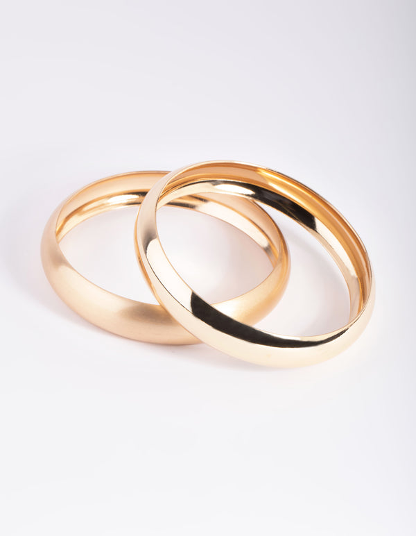 Gold Mixed Bangle Bracelet Set