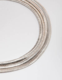Silver Snake Chain Layered Necklace - link has visual effect only