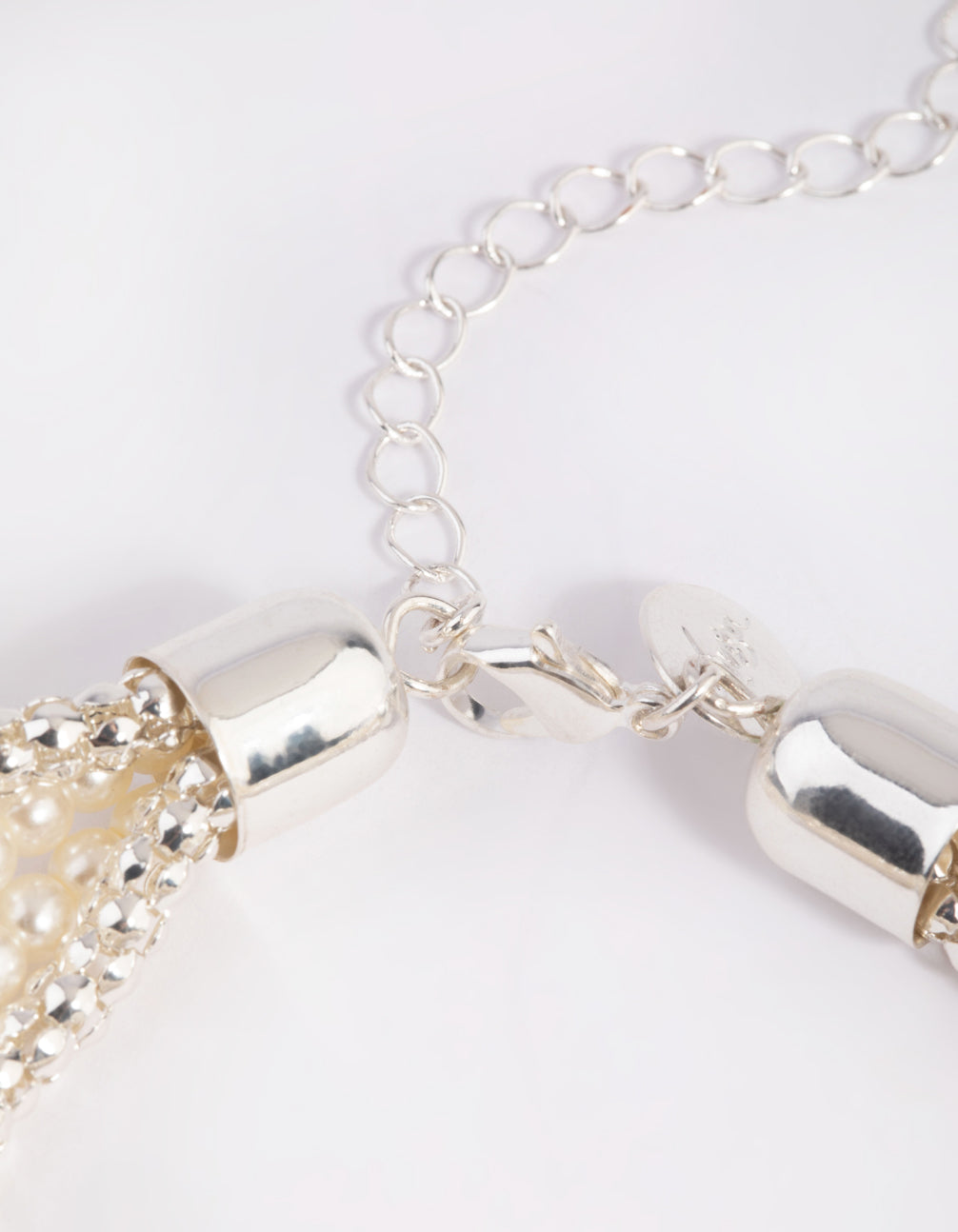 Silver Chain & Pearl Knot Bracelet