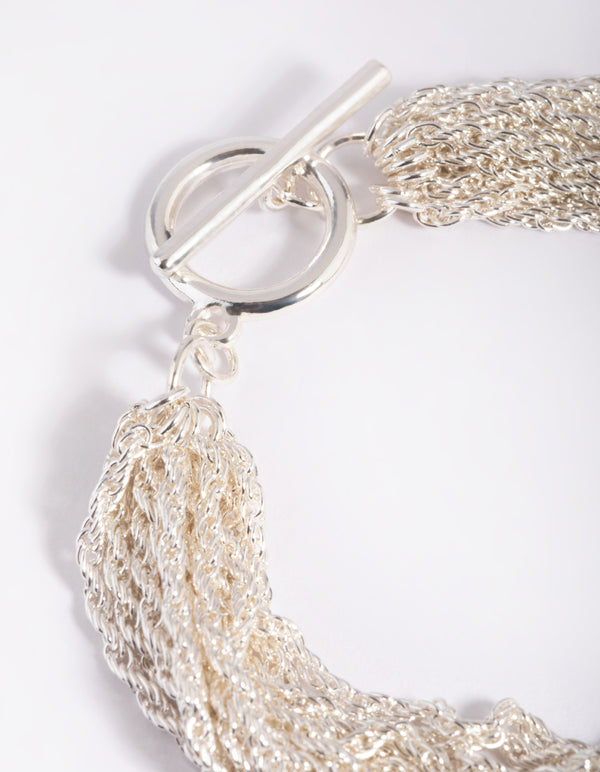 SIlver Chain Toggle Bracelet