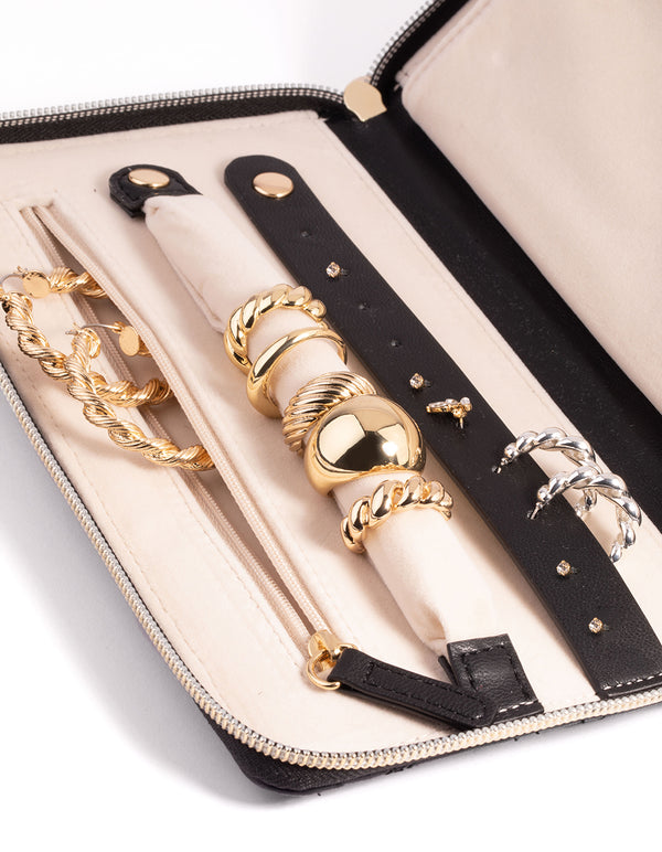 Black Quilted Jewellery Case