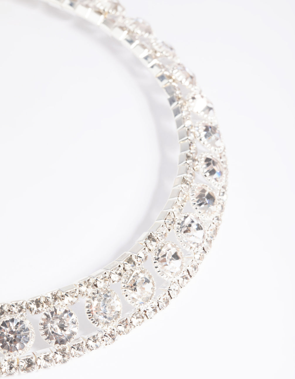Silver Diamante Collar Choker