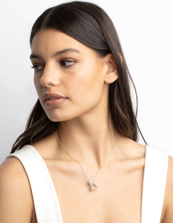 Silver Bubble Dog Necklace Giftbox