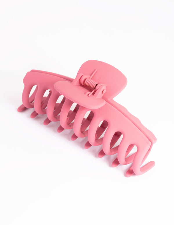 Matte Maroon Hair Claw Clip