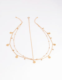 Gold Layered Coin Head Chain - link has visual effect only