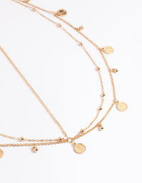 Gold Layered Coin Head Chain - link has visual effect only