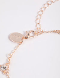 Rose Gold Diamante Chain Anklet - link has visual effect only