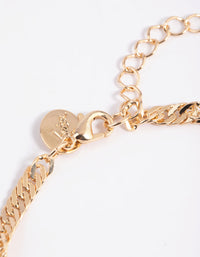 Gold Twisted Chain Anklet - link has visual effect only