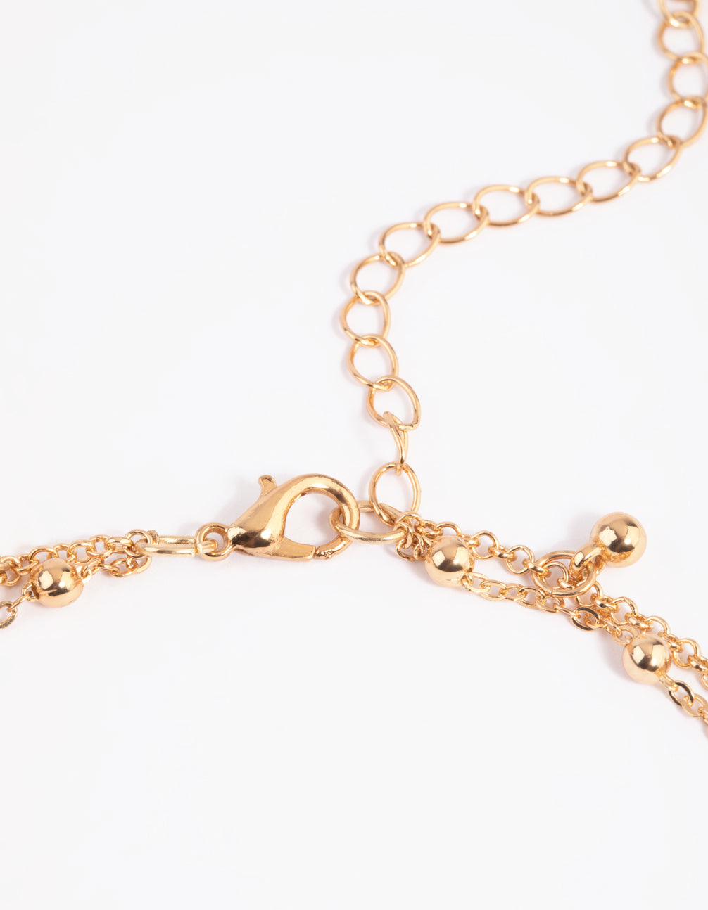 Gold Coin Anklet Set