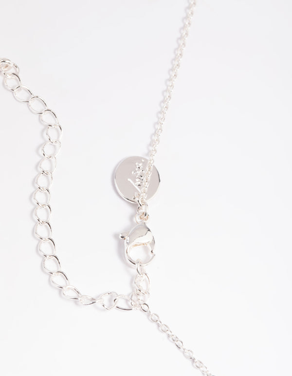 Silver Diamante Cross Body Chain