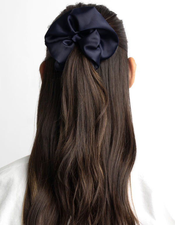 Large Navy Scrunchie