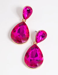 Fuchsia Teardrop Earrings - link has visual effect only