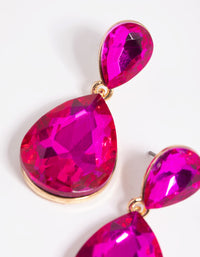 Fuchsia Teardrop Earrings - link has visual effect only