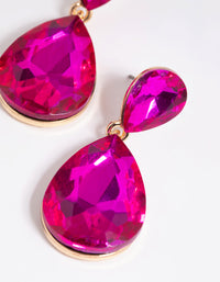 Fuchsia Teardrop Earrings - link has visual effect only