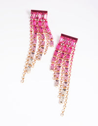 Fuchsia Chunky Drop Earrings - link has visual effect only