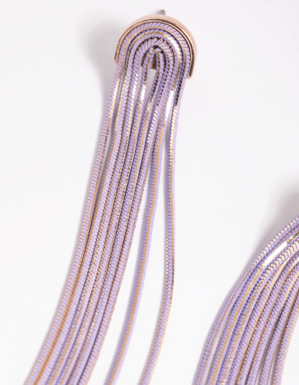 Lilac Waterfall Drop Earrings