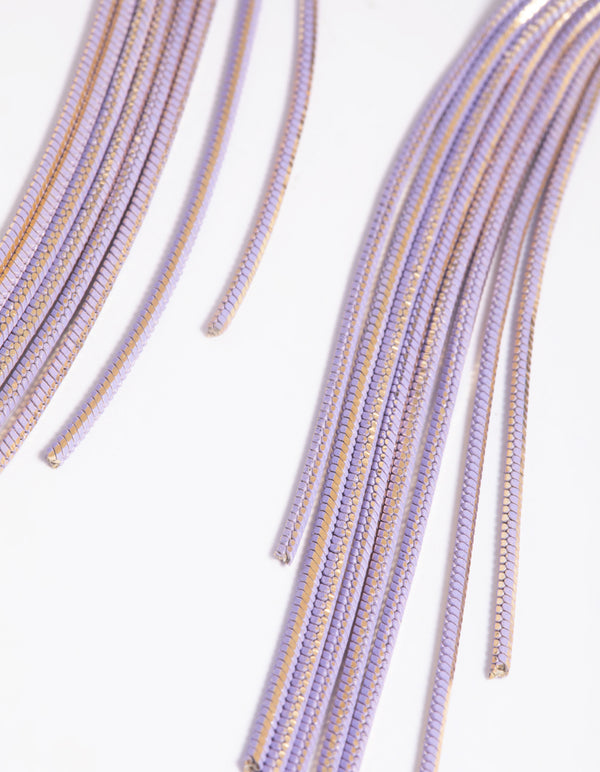 Lilac Waterfall Drop Earrings