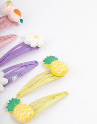 Kids Colourful Tropicana Snap Clips - link has visual effect only
