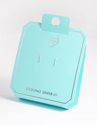 Sterling Silver Bar Stud Earrings - link has visual effect only
