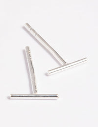 Sterling Silver Bar Stud Earrings - link has visual effect only