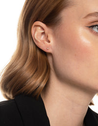 Gold Plated Sterling Silver Star Stud Earrings - link has visual effect only