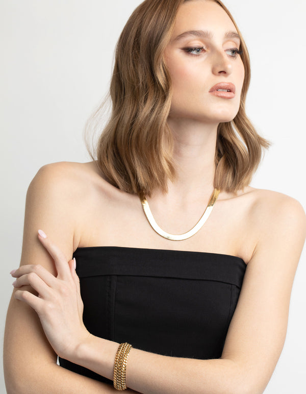 Gold Plated Curb Chain Bracelet