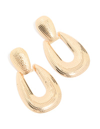 Gold Dot Textured & Drop Earrings - link has visual effect only