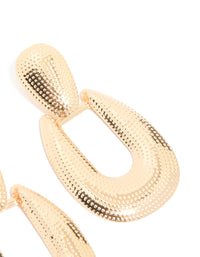 Gold Dot Textured & Drop Earrings - link has visual effect only