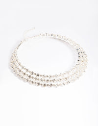 Silver Diamante Layered Choker - link has visual effect only