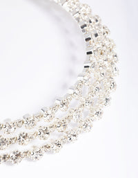 Silver Diamante Layered Choker - link has visual effect only