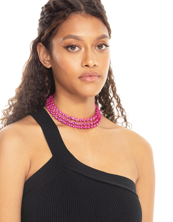 Pink Diamante Necklace