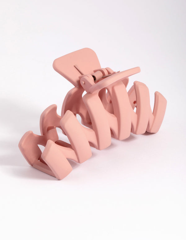 Matte Blush Zizgag Claw