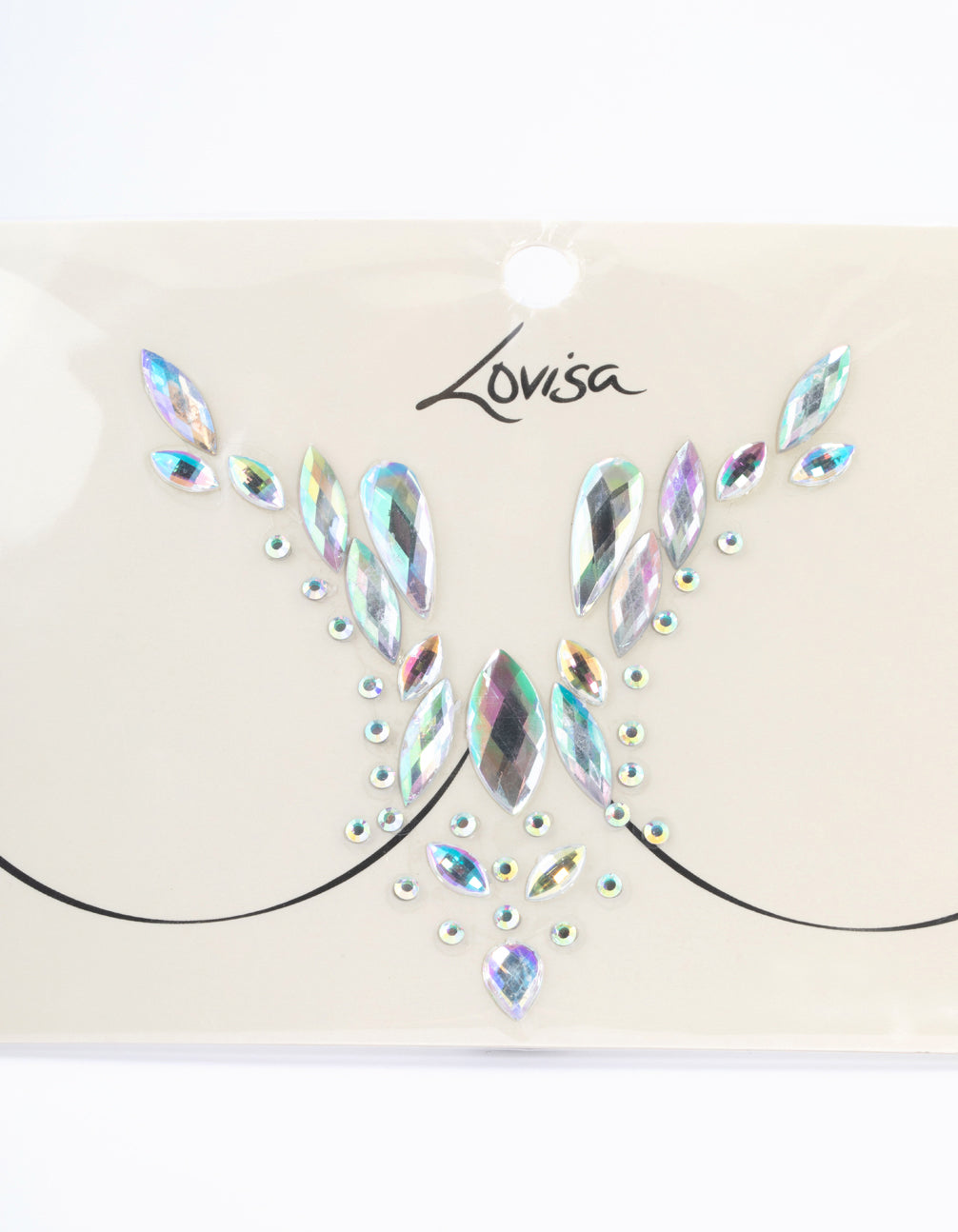 Diamante Iridescent Chest Jewels