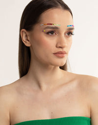 Rainbow Brow Face Jewels - link has visual effect only