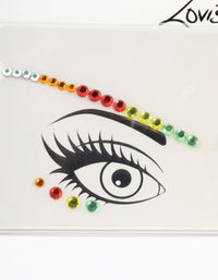 Rainbow Brow Face Jewels - link has visual effect only