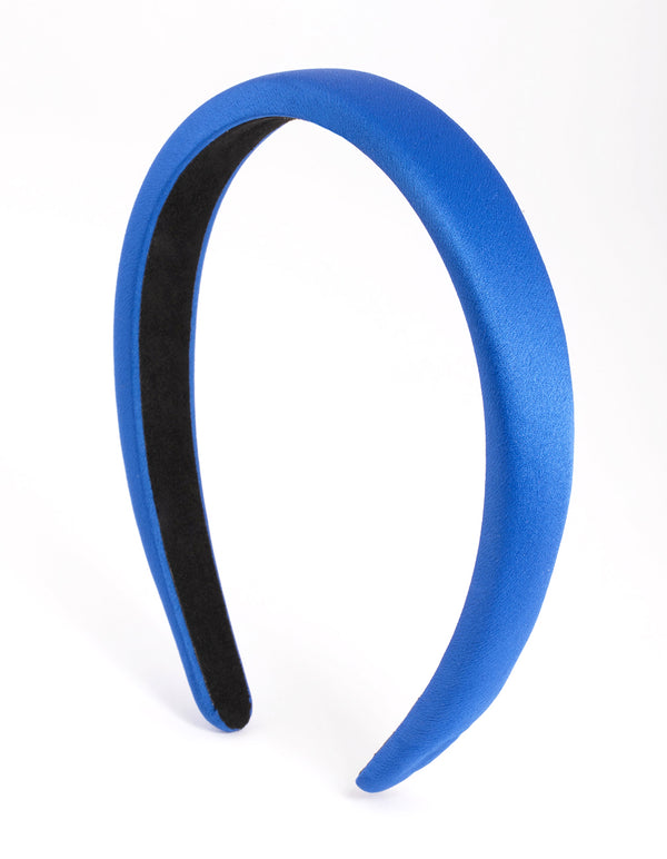 Blue Thin Satin Headband