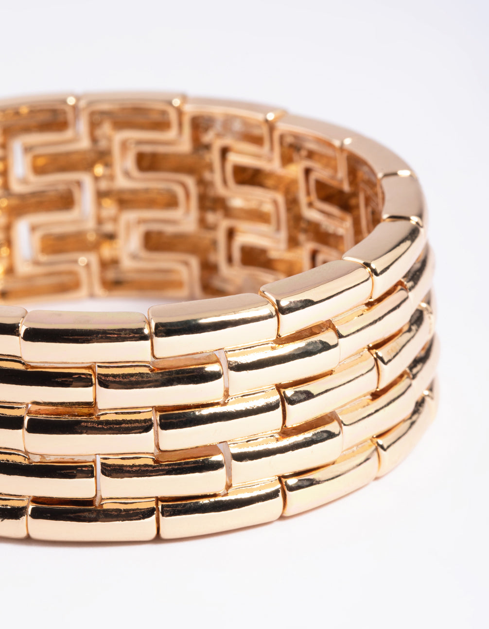 Gold Woven Stretch Bracelet