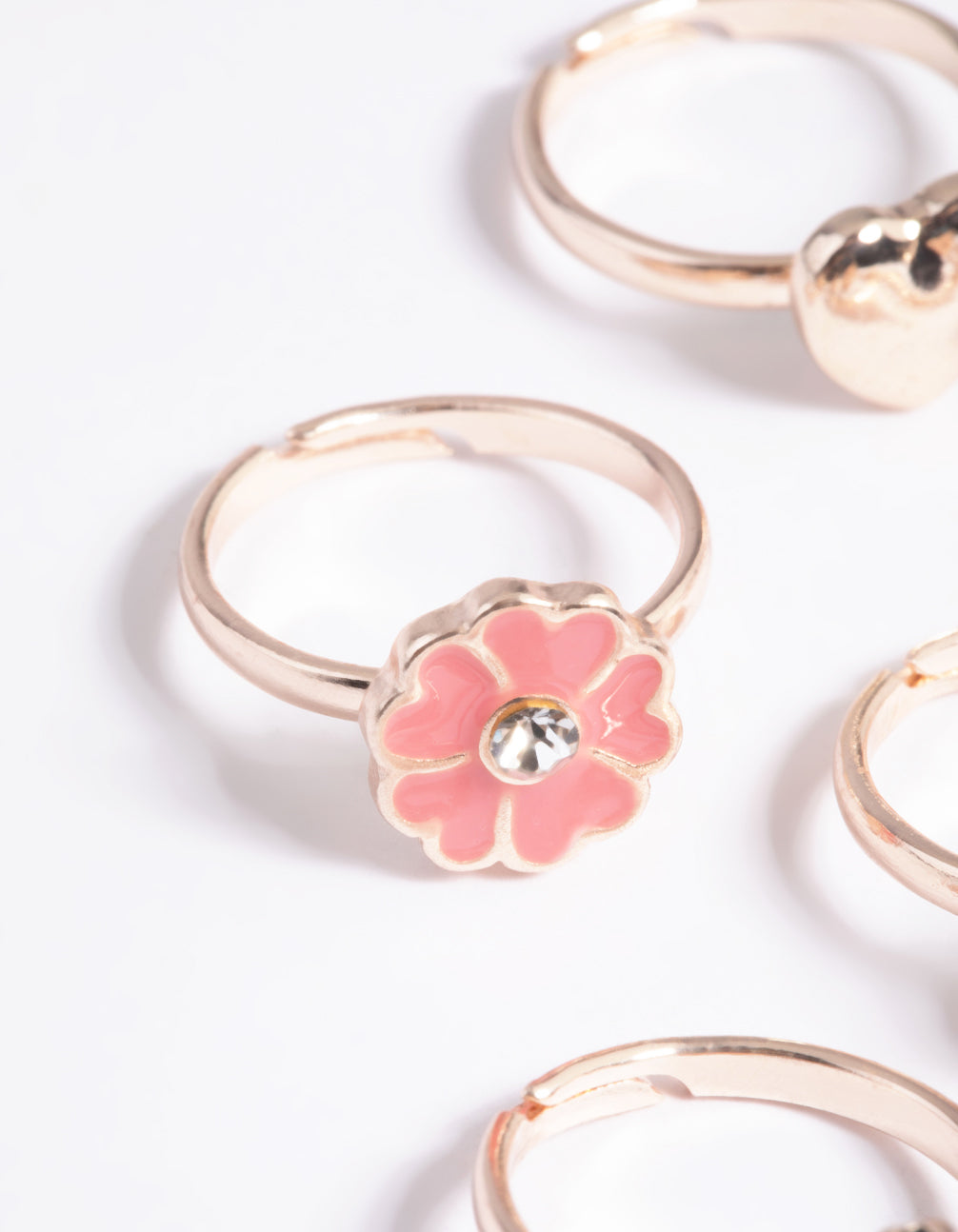 Kids Pink Sweet Ladybug Ring 6-Pack