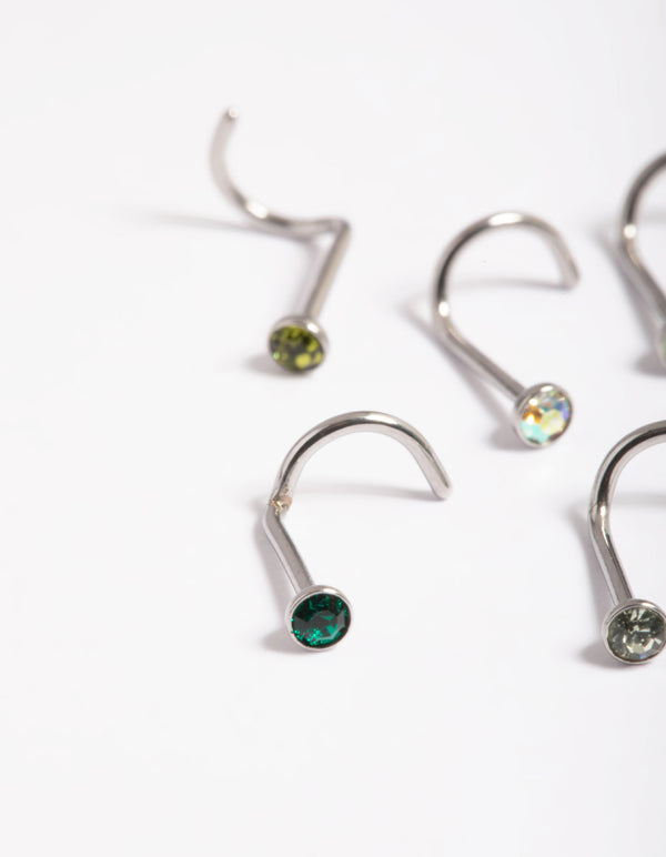Surgical Steel Basic 6-Pack Nose Studs