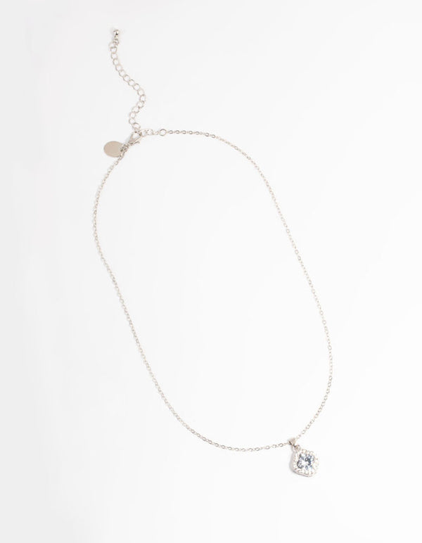 Cubic Zirconia Clover Necklace