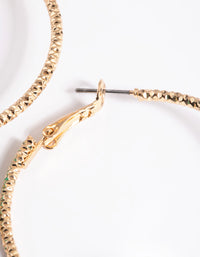 Gold Disc & Flower Cluster Hoop Earrings - link has visual effect only