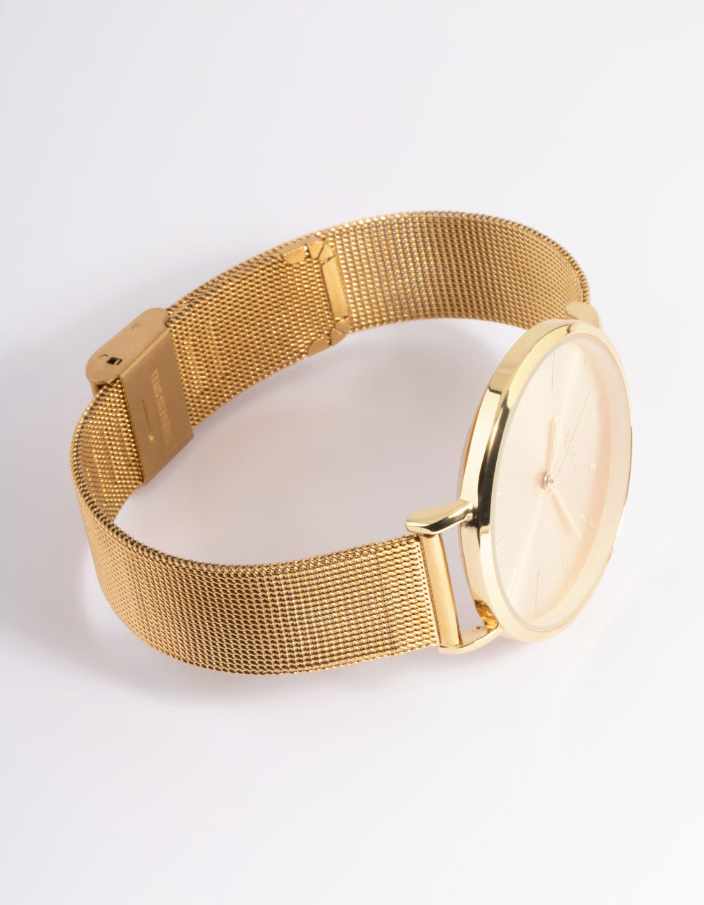 Gold Basic Face Mesh Watch